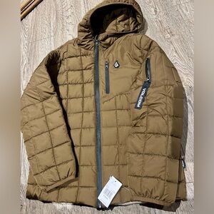 Volcom Dark Brown Quilted Jacket